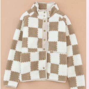 Checkered Jacket Taupe light blush